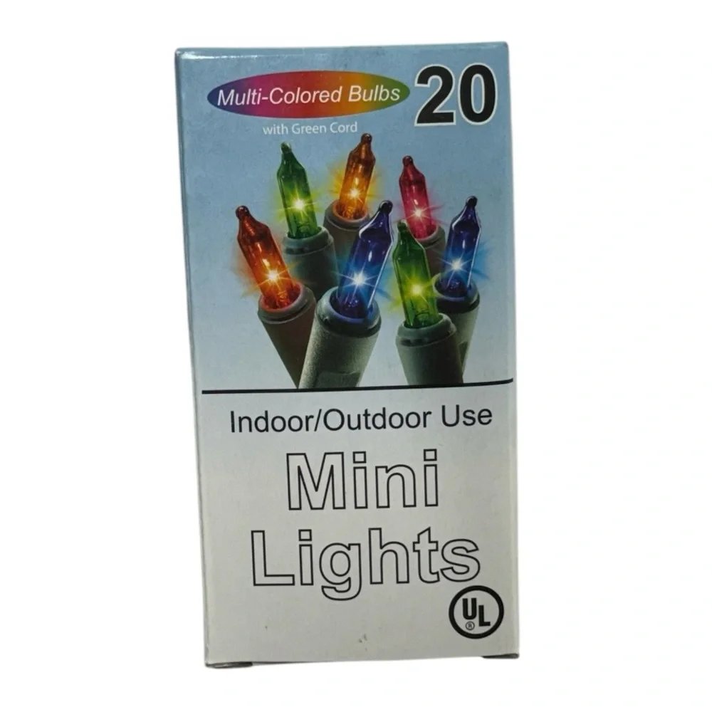 Mini lights multi colored bulbs string lights brand new in packaging never used!